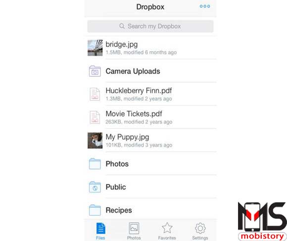 تطبيق Dropbox
