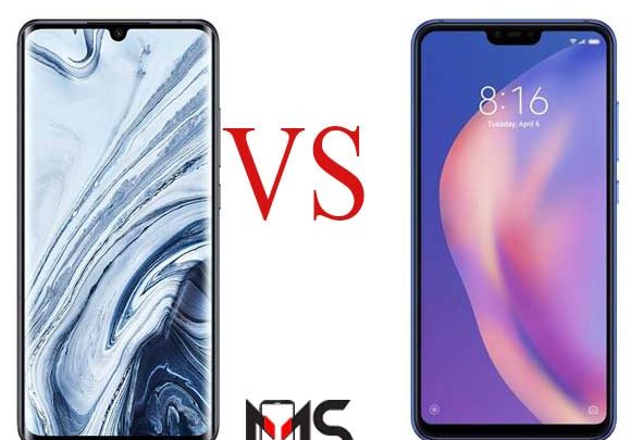 مقارنه بين هاتف  Xiaomi Mi 8 Lite و  Xiaomi Redmi Note 10